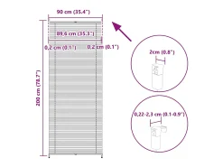 Estor plisado 90x200 cm Blanco