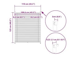 Estor plisado 110x125 cm Blanco