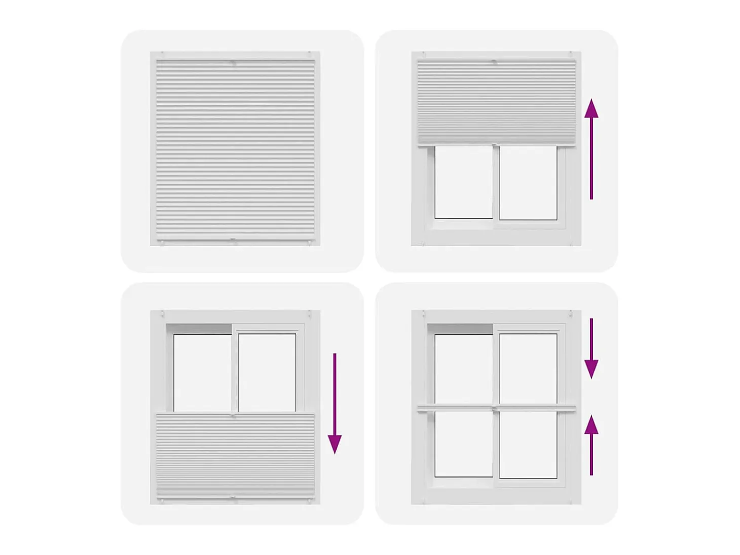 Estor plisado 110x125 cm Blanco