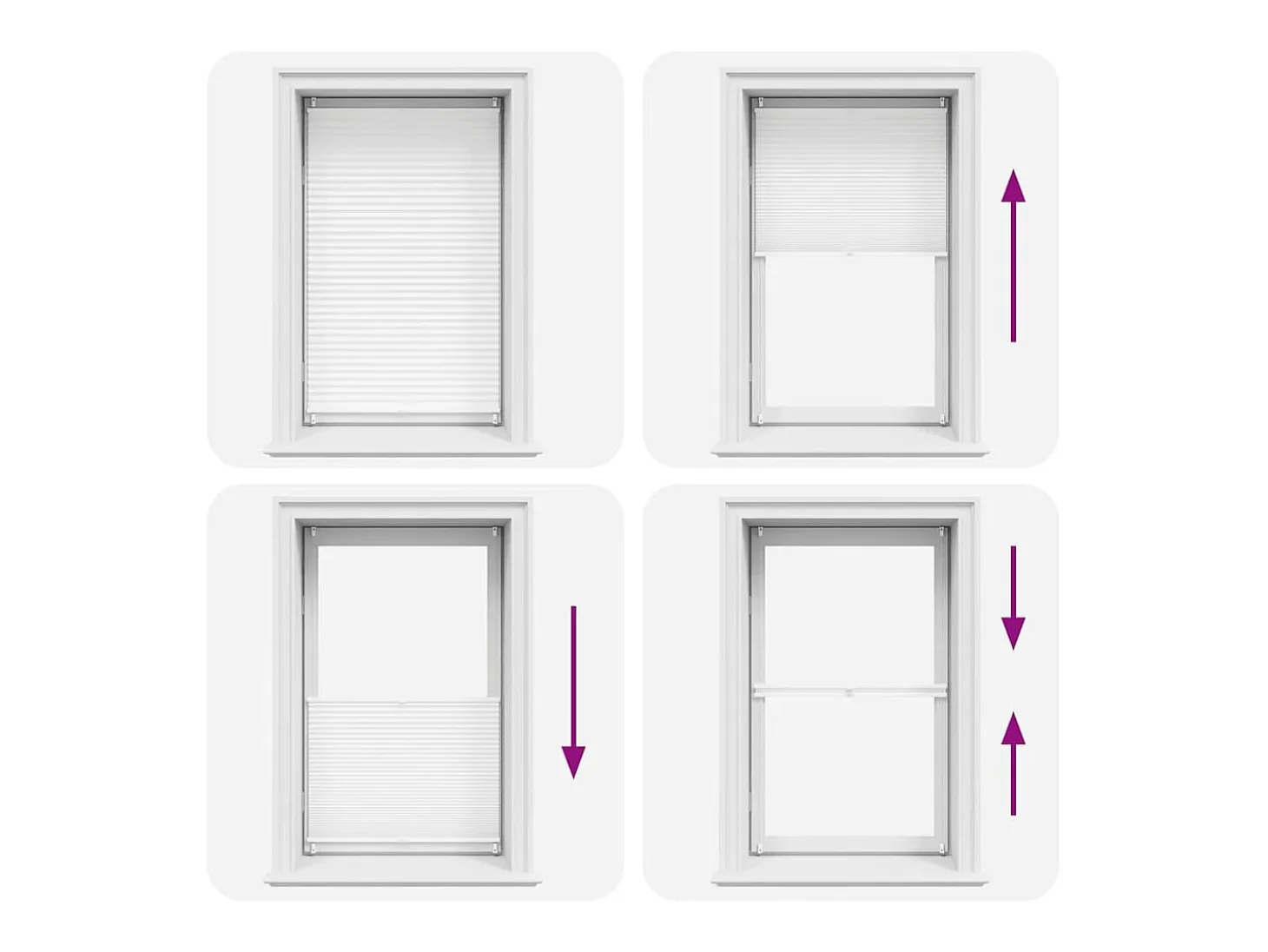 Estor plisado 90x125 cm Blanco