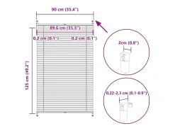 Estor plisado 90x125 cm Blanco