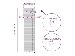 Estor plisado 40x200 cm Blanco