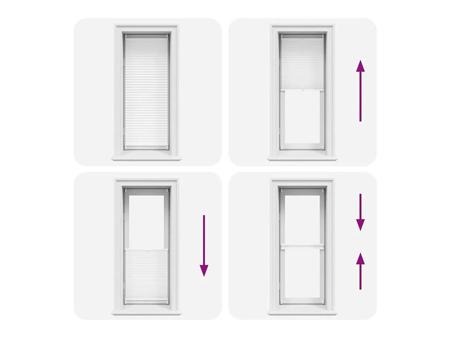 Estor plisado 50x125 cm Blanco