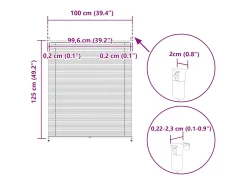 Estor plisado 100x125 cm Blanco