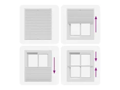 Estor plisado 100x125 cm Blanco