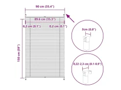 Estor plisado 90x150 cm Blanco