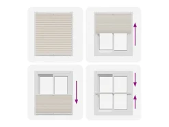 Estor plisado 110x150 cm Crema