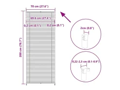 Estor plisado 70x200 cm Crema