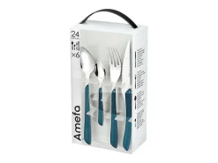 Estuche de 24 piezas Eclat Bleu Canard Amefa - Moderno y Brillante