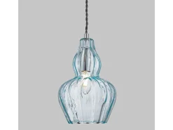 Eustoma Lámpara Colgante Techo Dome Níquel, 1 Luz, E14