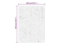 Everlyn Alfombra de pelo corto look escandinavo IZA crema 240x340 cm