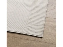 Everlyn Alfombra de pelo corto look escandinavo IZA crema 80x150 cm