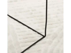 Everlyn Alfombra de pelo corto look escandinavo IZA crema 160x230 cm