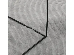 Everlyn Alfombra de pelo corto look escandinavo IZA gris 80x150 cm