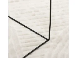 Everlyn Alfombra de pelo corto look escandinavo IZA crema 200x280 cm