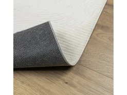 Everlyn Alfombra de pelo corto look escandinavo IZA crema 200x280 cm