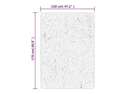 Everlyn Alfombra de pelo corto look escandinavo IZA gris 120x170 cm