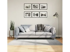Everlyn Alfombra de pelo corto look escandinavo IZA gris 120x170 cm