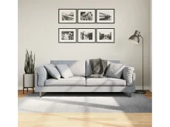 Everlyn Alfombra de pelo corto look escandinavo IZA gris 140x200 cm