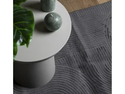 Everlyn Alfombra pelo corto look escandinavo IZA antracita 80x150 cm