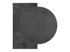 Everlyn Alfombra pelo corto look escandinavo IZA antracita 80x150 cm