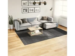 Everlyn Alfombra pelo corto look escandinavo IZA antracita 200x280 cm
