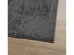 Everlyn Alfombra pelo corto look escandinavo IZA antracita 100x200 cm
