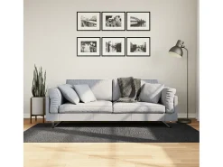 Everlyn Alfombra pelo corto look escandinavo IZA antracita 100x200 cm