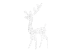 Familia de renos de Navidad acrílico 300 LEDs blanco frío