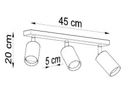 Faretto Bar Luce Incasso Legno Naturale GU10 Barras de foco Flush Light Madera natural GU10