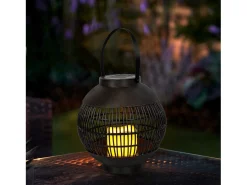 Farol Solar LED Exterior Redondo Marrón 3000K 7hSevenOn Outdoor