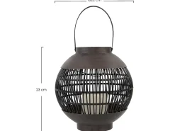 Farol Solar LED Exterior Redondo Marrón 3000K 7hSevenOn Outdoor