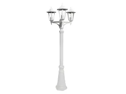 Farola De Tres Luces Blanca, En Aluminio Modelo Auriga