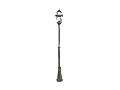 Farola Exterior De Aluminio Becrux Negro Altura Regulable De