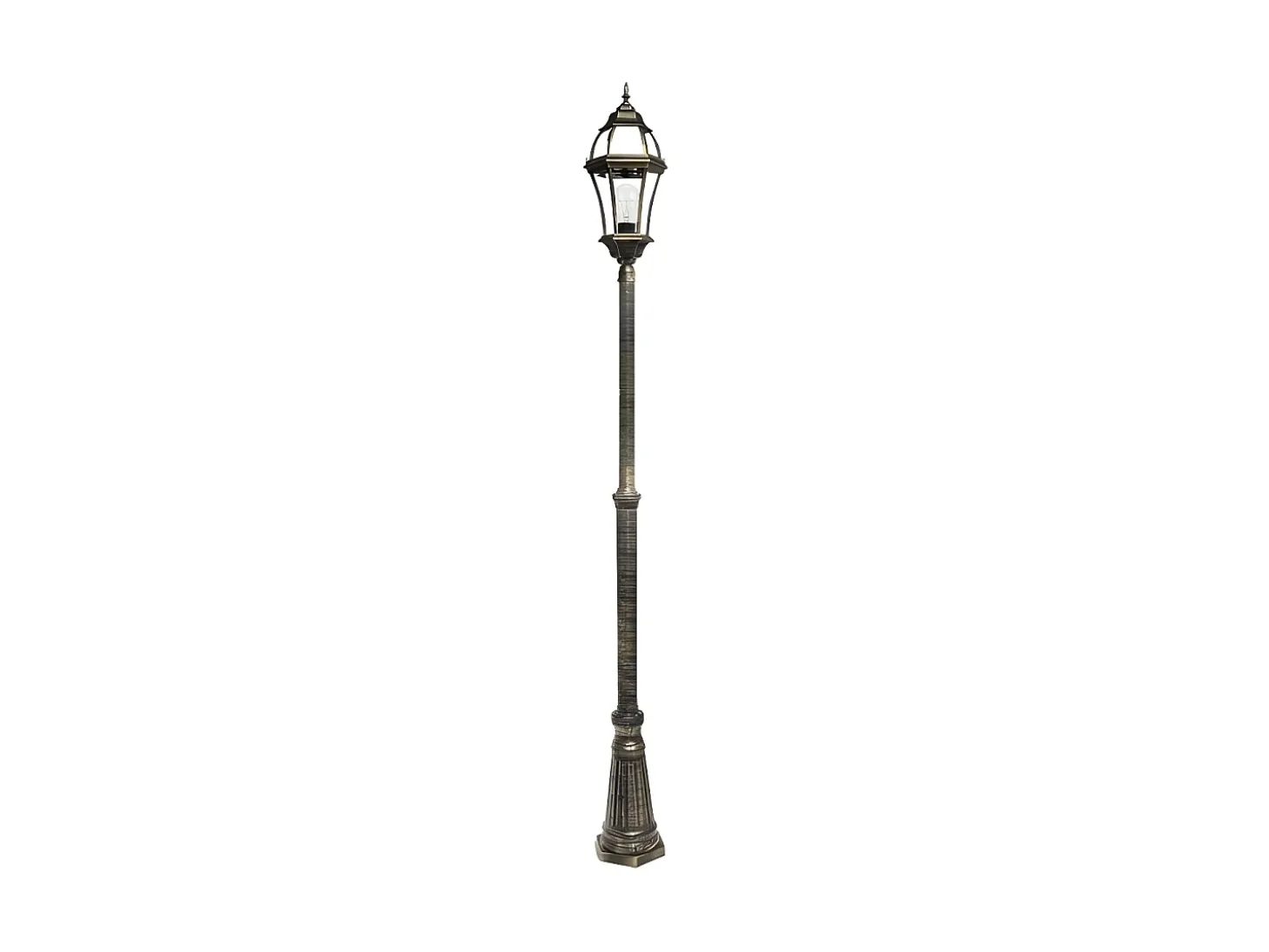 Farola Exterior De Aluminio Becrux Negro Altura Regulable De