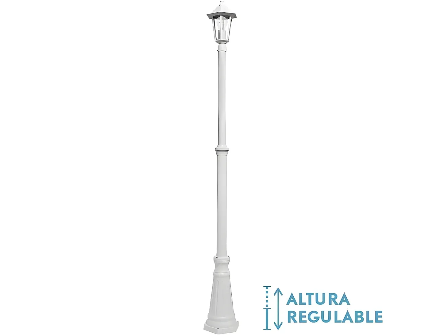 Farola Para Exterior En Aluminio Auriga 1 Luz, Acabado Blanco