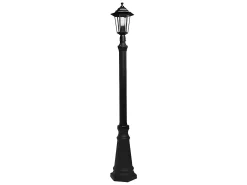 Farola Regulable En Altura Modelo Auriga Negro De Aluminio,