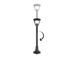 Farola Zoio Para Jardin Acabado En Negro 113 Cm De