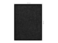 Felpudo de rayas gris antracita 60x80 cm ES166225