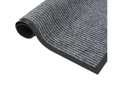 Felpudo de rayas gris 80x120 cm ES331313