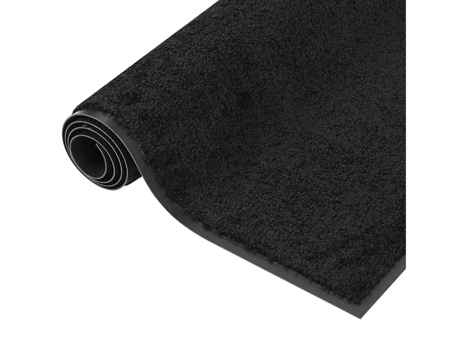 Felpudo de rayas negro 60x80 cm ES890091