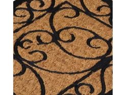 Felpudo rectangular de goma y fibra de coco 45x75 cm ES167329