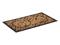 Felpudo rectangular de goma y fibra de coco 45x75 cm ES167329