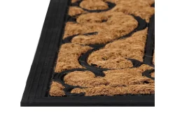 Felpudo rectangular de goma y fibra de coco 45x75 cm ES213549