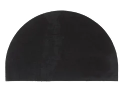 Felpudo semicircular de fibra de coco negro 50x80 cm ES667872