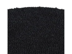 Felpudo semicircular de fibra de coco negro 50x80 cm ES667872