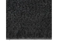 Felpudo semicircular de fibra de coco negro 50x80 cm ES667872