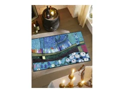 Felpudo 50x75 tejido azul estampado fresco STADT