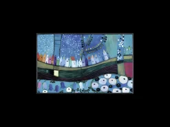 Felpudo 50x75 tejido azul estampado fresco STADT