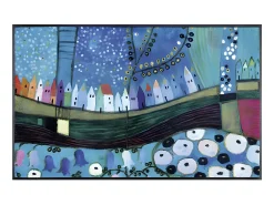 Felpudo 50x75 tejido azul estampado fresco STADT